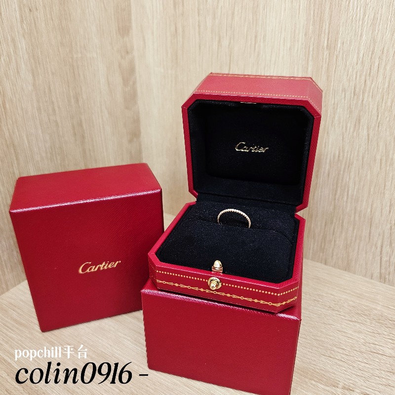 [線戒美品❣️] Cartier750玫瑰金Etincelle de Cartier鑽圈線戒-0