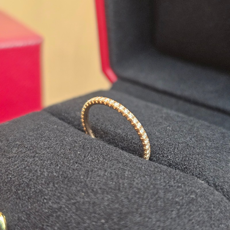 [線戒美品❣️] Cartier750玫瑰金Etincelle de Cartier鑽圈線戒-3