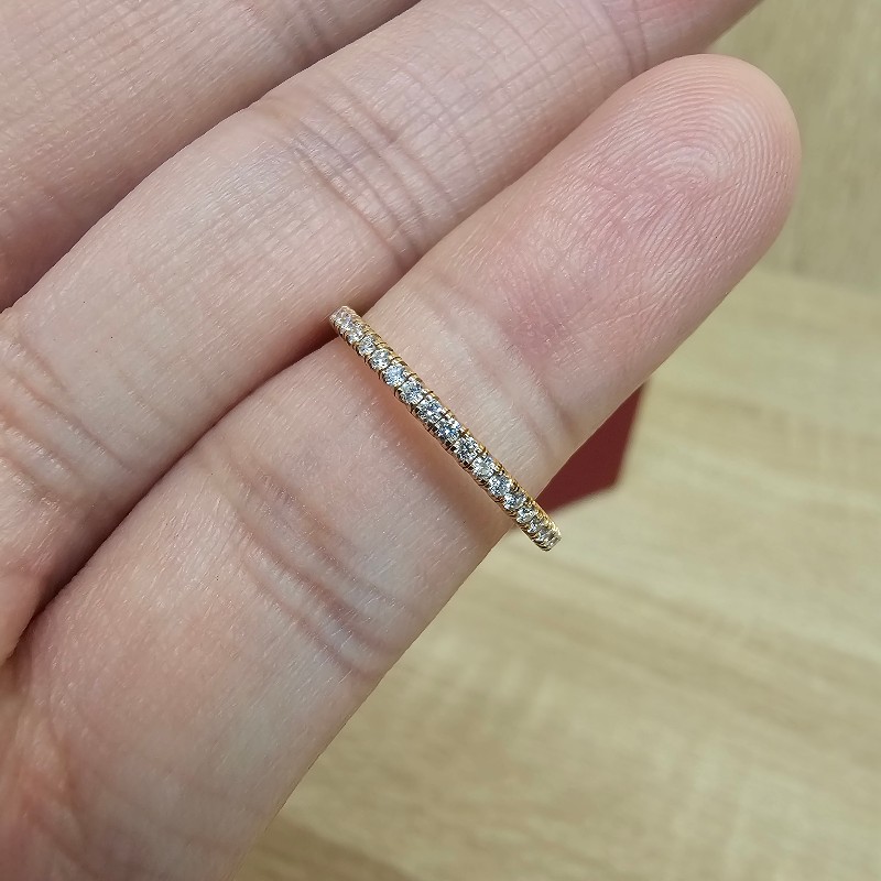 [線戒美品❣️] Cartier750玫瑰金Etincelle de Cartier鑽圈線戒-5