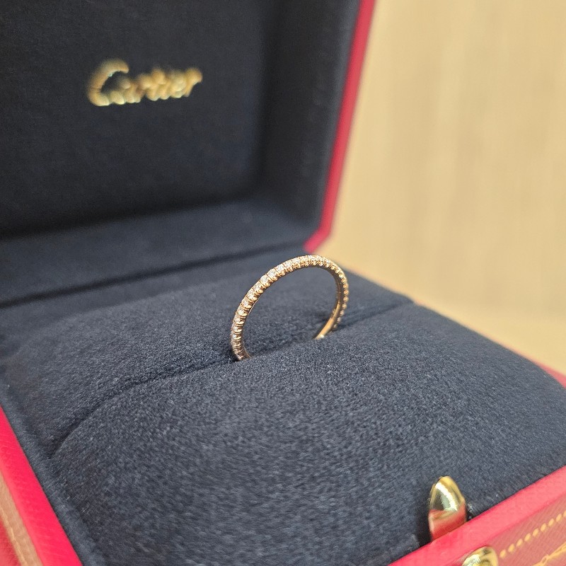 [線戒美品❣️] Cartier750玫瑰金Etincelle de Cartier鑽圈線戒-6