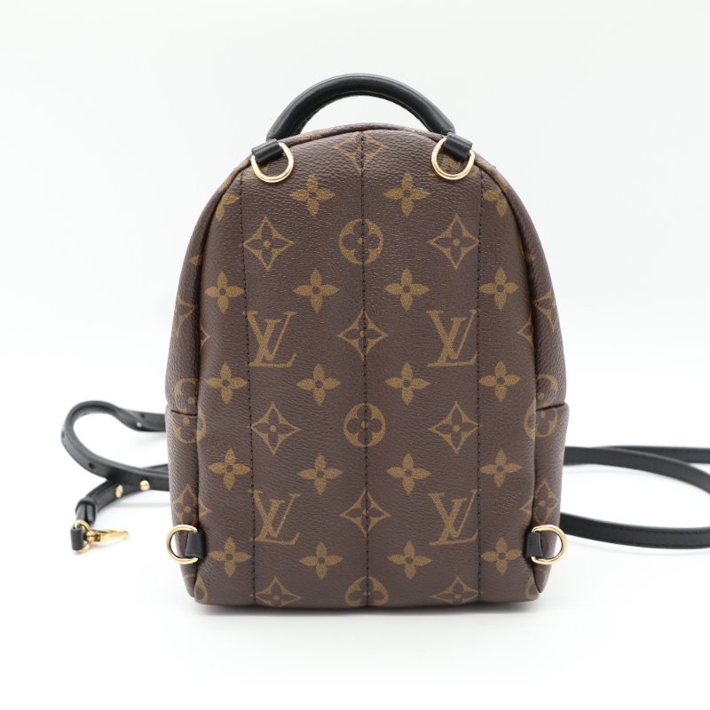 Louis Vuitton 路易威登 Palm Springs Mini 老花 帆布 牛皮 後背包 雙肩包-4