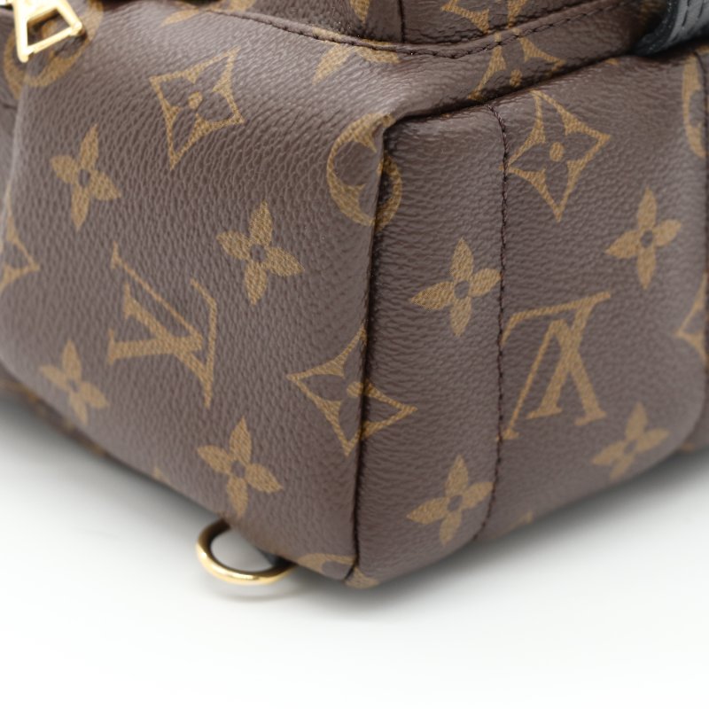 Louis Vuitton 路易威登 Palm Springs Mini 老花 帆布 牛皮 後背包 雙肩包-10