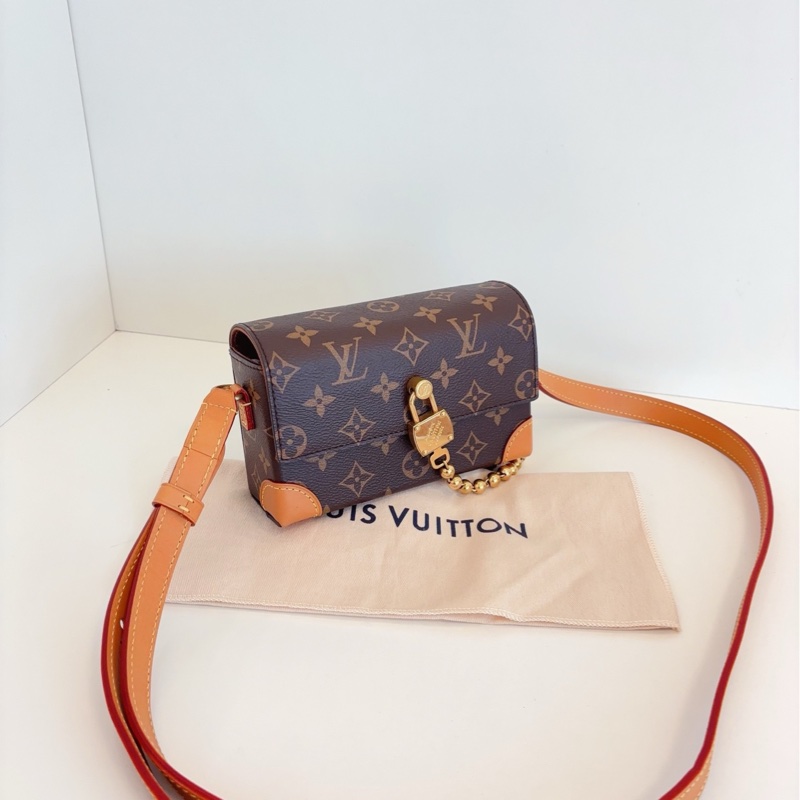 【99新🆕25年新款 】LV Steamer mini 老花鎖頭郵差包 小盒子 斜挎包-2