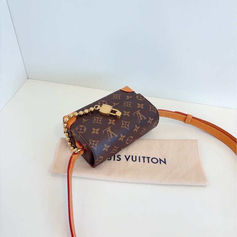 【99新🆕25年新款 】LV Steamer mini 老花鎖頭郵差包 小盒子 斜挎包-4