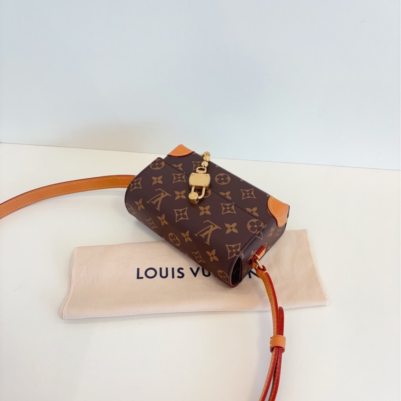 【99新🆕25年新款 】LV Steamer mini 老花鎖頭郵差包 小盒子 斜挎包-5