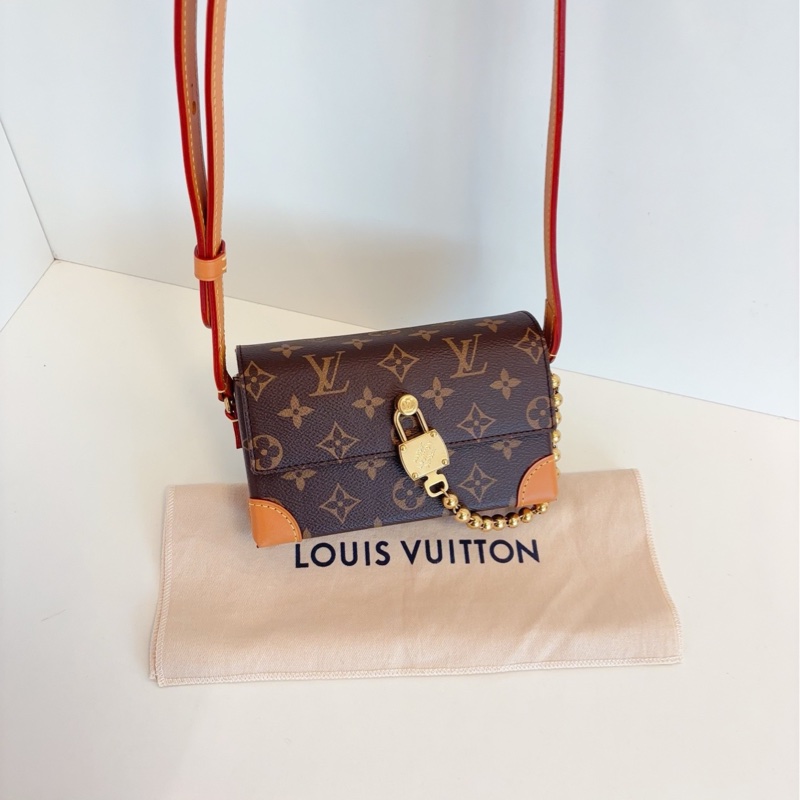 【99新🆕25年新款 】LV Steamer mini 老花鎖頭郵差包 小盒子 斜挎包-6
