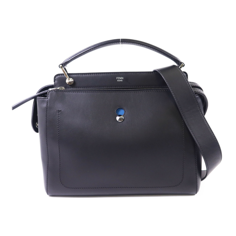 FENDI 牛皮皮革Dotcom 2 Way Shoulder Bag銀扣手挽肩背兩用袋-0