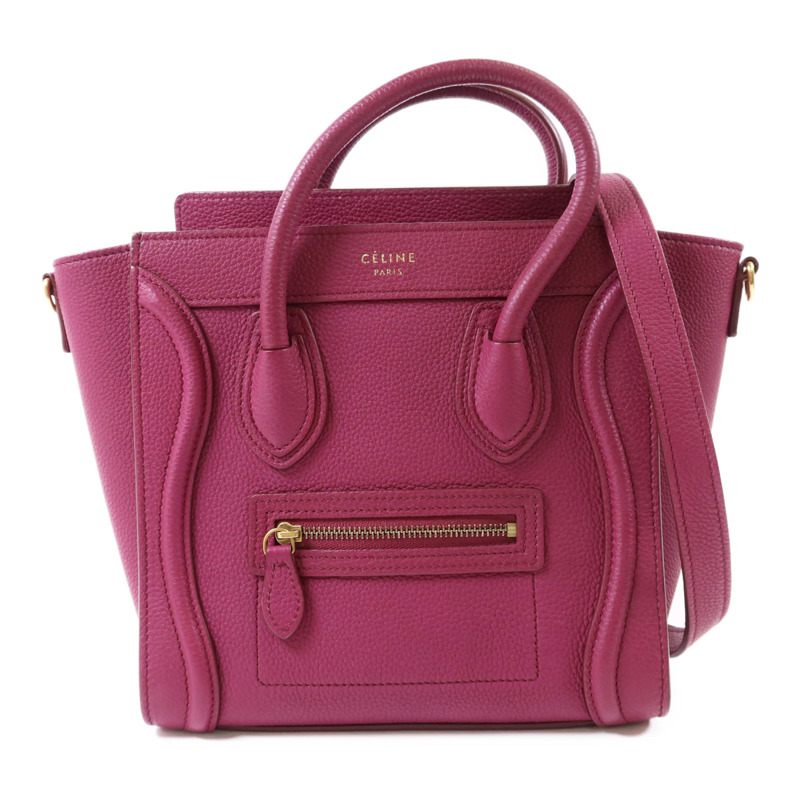 CELINE 牛皮皮革Nano Luggage金扣手挽肩背兩用袋-0
