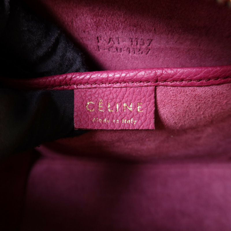 CELINE 牛皮皮革Nano Luggage金扣手挽肩背兩用袋-6