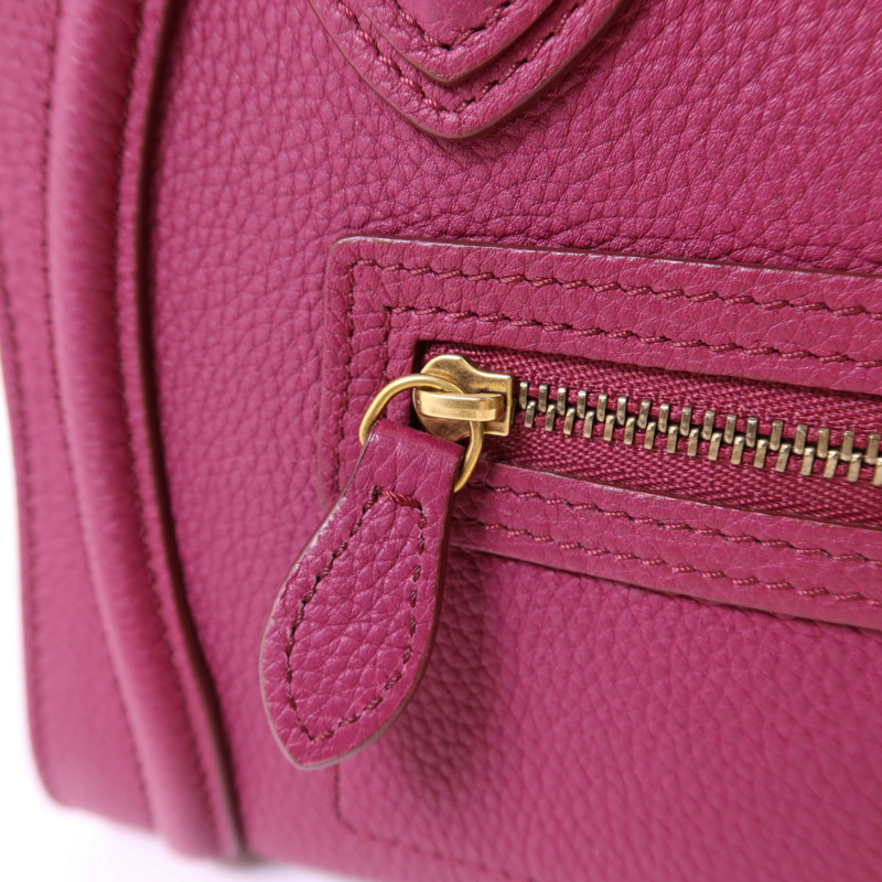 CELINE 牛皮皮革Nano Luggage金扣手挽肩背兩用袋-8