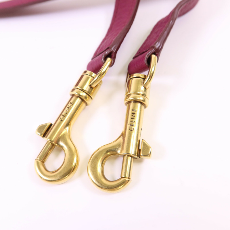 CELINE 牛皮皮革Nano Luggage金扣手挽肩背兩用袋-9