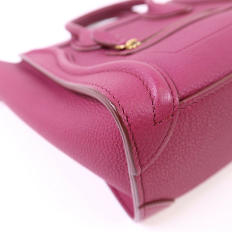 CELINE 牛皮皮革Nano Luggage金扣手挽肩背兩用袋-11