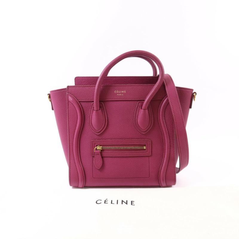 CELINE 牛皮皮革Nano Luggage金扣手挽肩背兩用袋-16