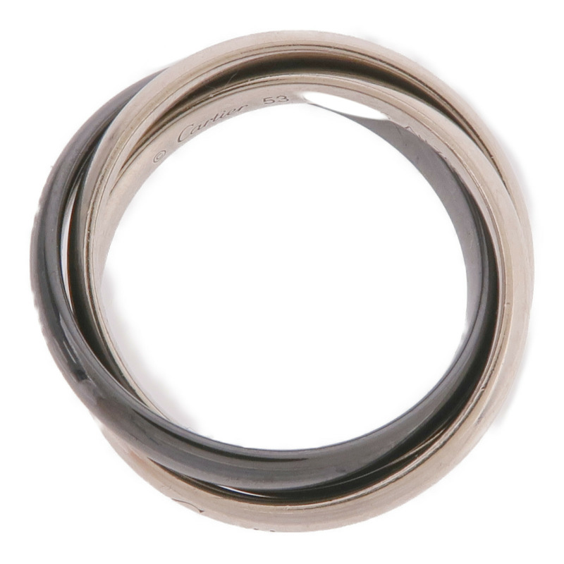 CARTIER 18K白金Trinity Ring戒指Cartier#53/US#6.5-3