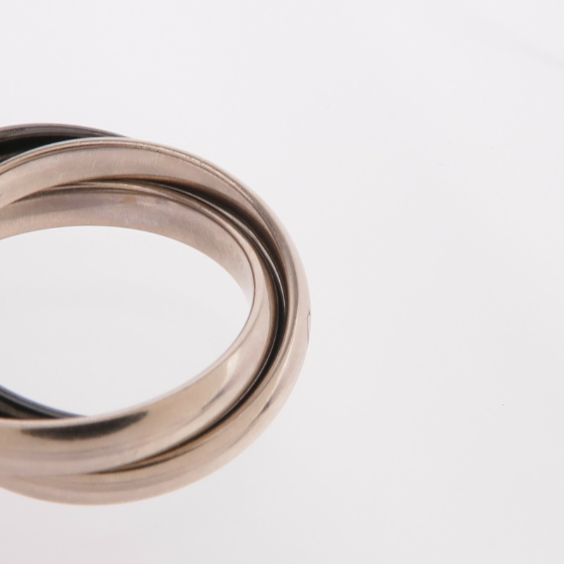 CARTIER 18K白金Trinity Ring戒指Cartier#53/US#6.5-7