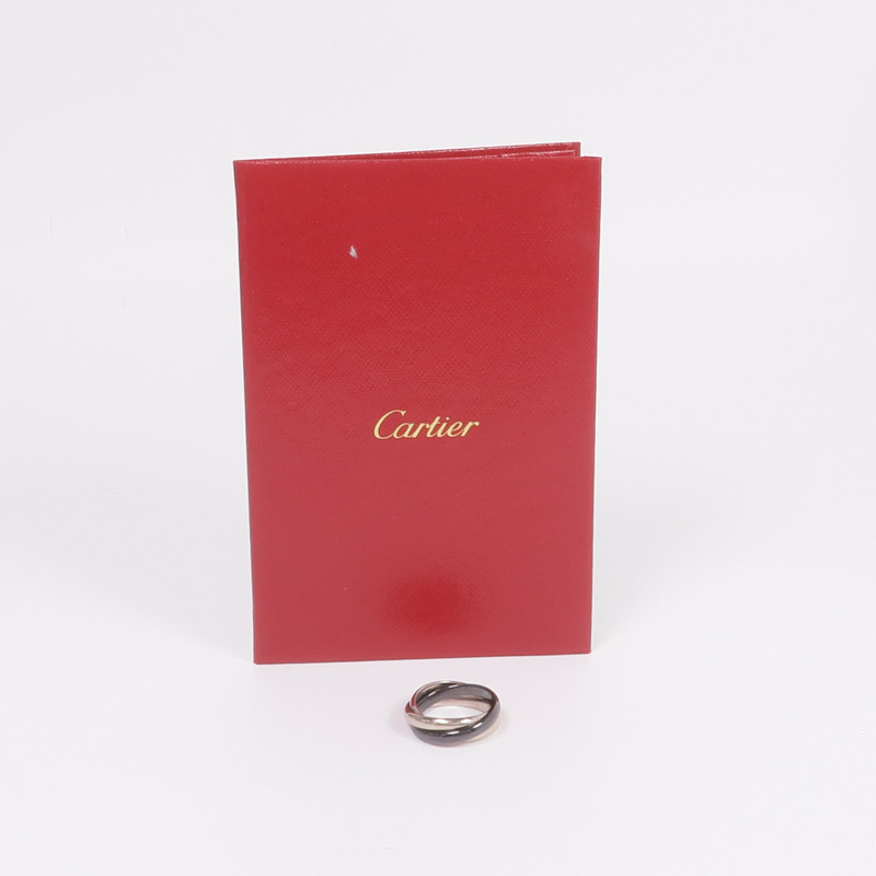 CARTIER 18K白金Trinity Ring戒指Cartier#53/US#6.5-8