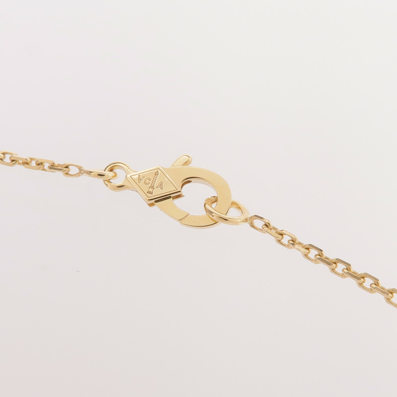 Van Cleef & Arpels 18K黃金Vintage Alhambra鑽石項鍊-4