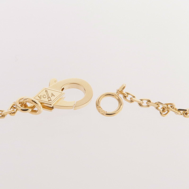 Van Cleef & Arpels 18K黃金Vintage Alhambra鑽石項鍊-5