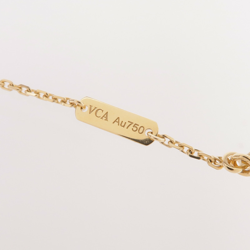 Van Cleef & Arpels 18K黃金Vintage Alhambra鑽石項鍊-6