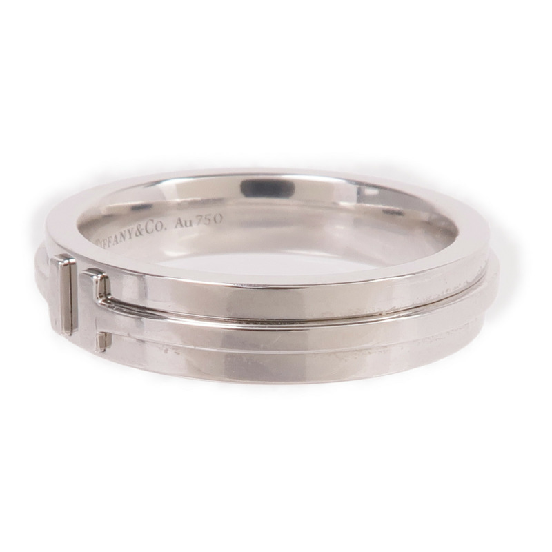 TIFFANY＆CO 18K白金T Narrow Ring戒指US#6.75-2