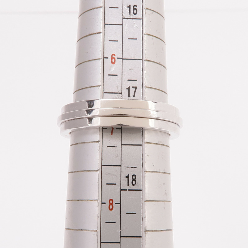 TIFFANY＆CO 18K白金T Narrow Ring戒指US#6.75-5