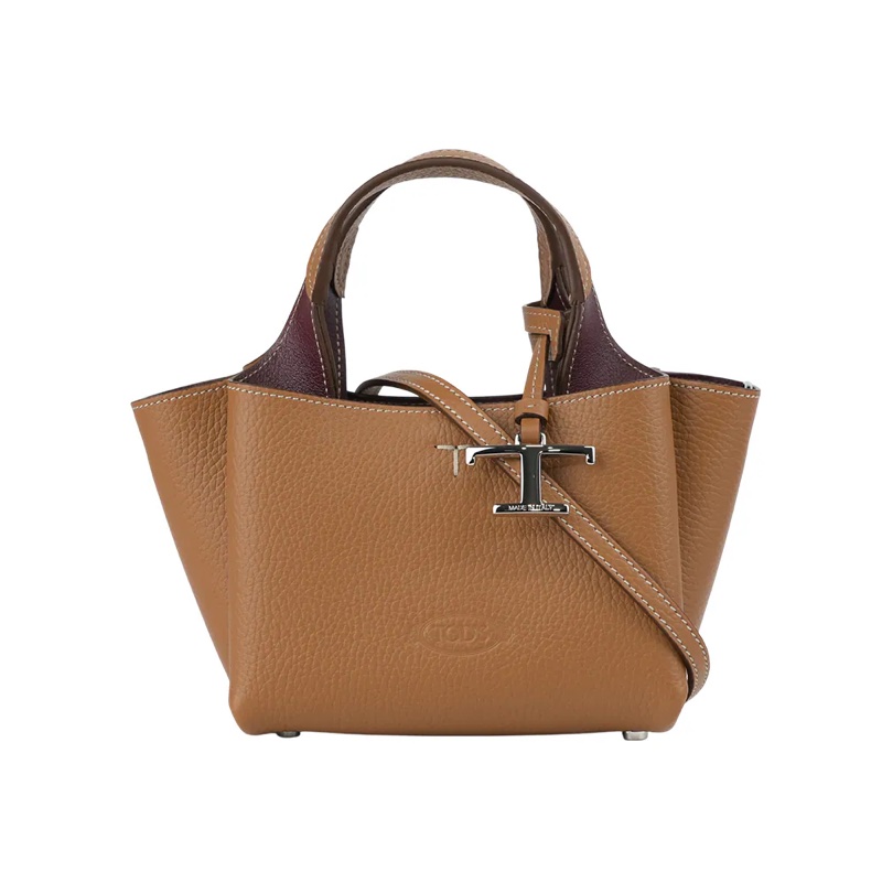 Apa 小牛皮三層手提/斜背二用包(Micro)(棕色)-0