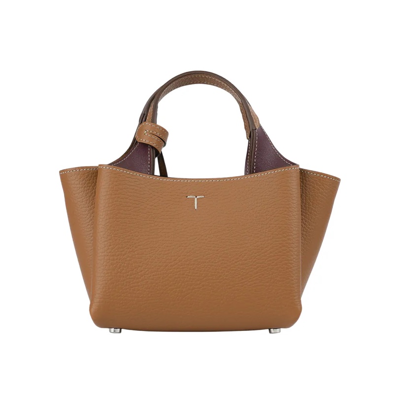 Apa 小牛皮三層手提/斜背二用包(Micro)(棕色)-2