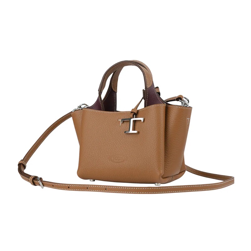 Apa 小牛皮三層手提/斜背二用包(Micro)(棕色)-4