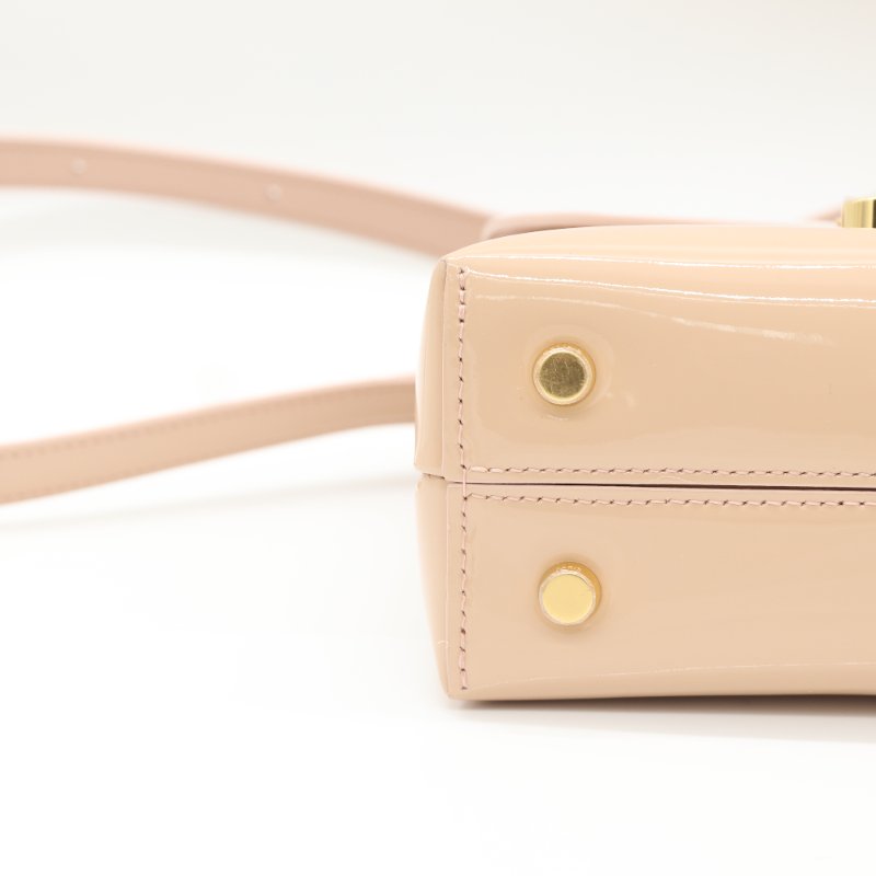 Celine 思琳 Teen Nino 粉色  漆皮 牛皮 肩背包 斜背包-8