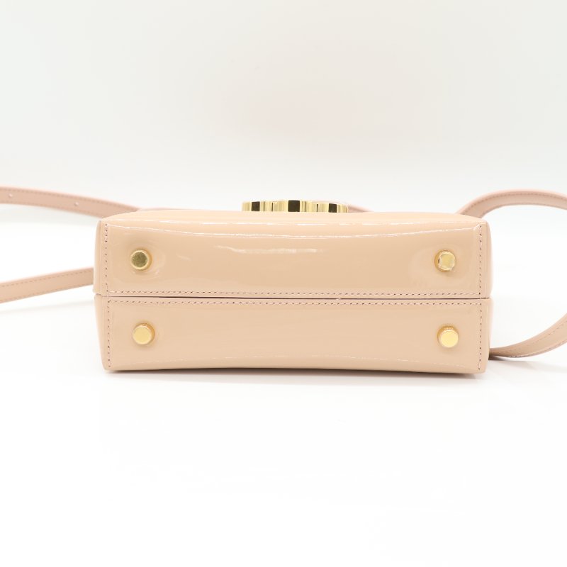 Celine 思琳 Teen Nino 粉色  漆皮 牛皮 肩背包 斜背包-9