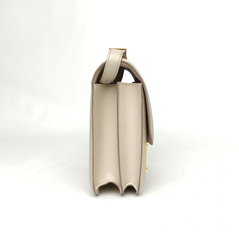 HERMES Constance康康2480珍珠灰EC皮D刻金扣肩背包-3