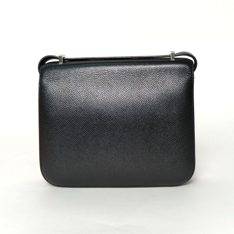 HERMES Constance康康1989黑色Epsom皮C刻銀扣肩背包-2