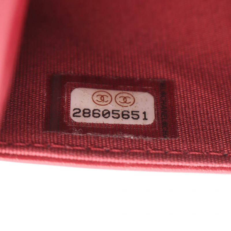 香奈兒 Boy Chanel 單肩包 WOC A80287 紅色粒面小牛皮 二手 金色五金 CC-4