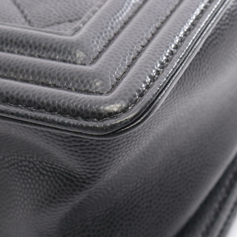 香奈兒 Boy Chanel 單肩包 A67086 黑色粒面小牛皮 二手 女士 SHW-6