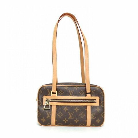 LOUIS VUITTON CITÉ矩形手袋老花PVC金扣晶片肩背包