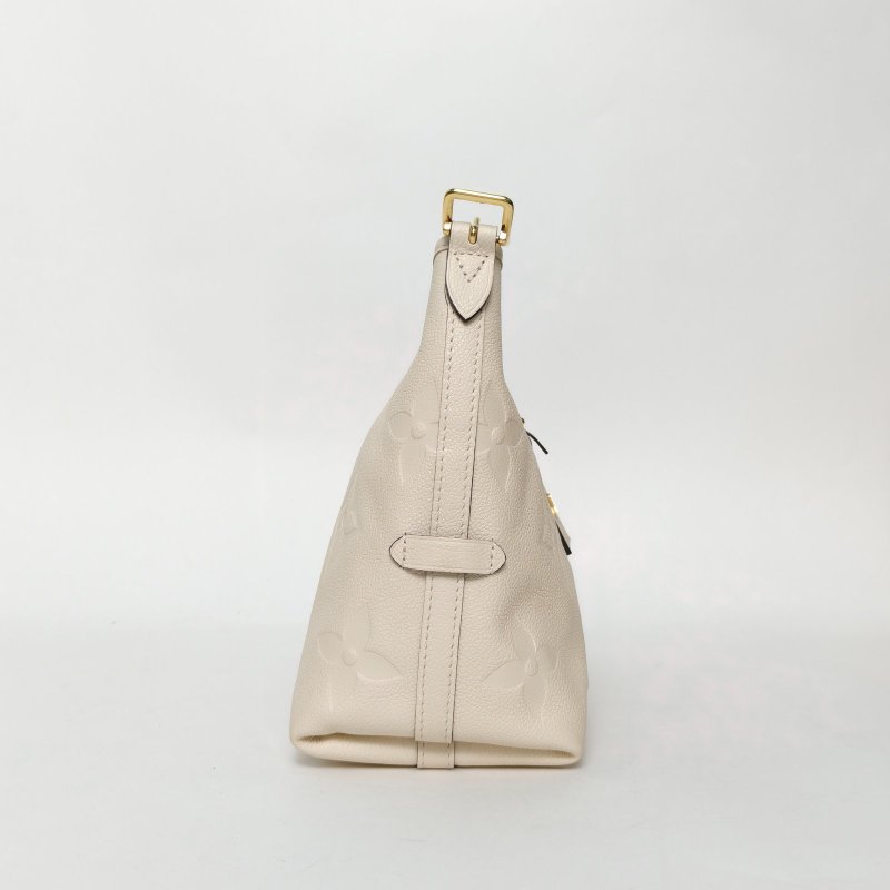 LOUIS VUITTON CARRYALL小號29配子袋米色牛皮金扣晶片肩背包-1