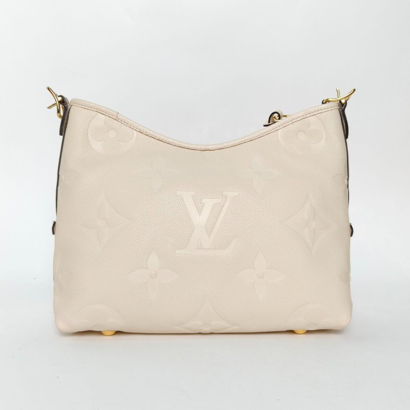 LOUIS VUITTON CARRYALL小號29配子袋米色牛皮金扣晶片肩背包-2
