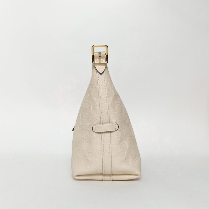 LOUIS VUITTON CARRYALL小號29配子袋米色牛皮金扣晶片肩背包-3