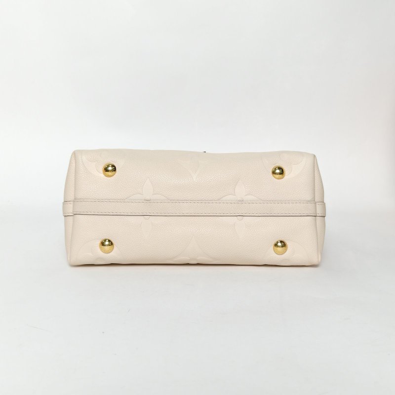 LOUIS VUITTON CARRYALL小號29配子袋米色牛皮金扣晶片肩背包-4