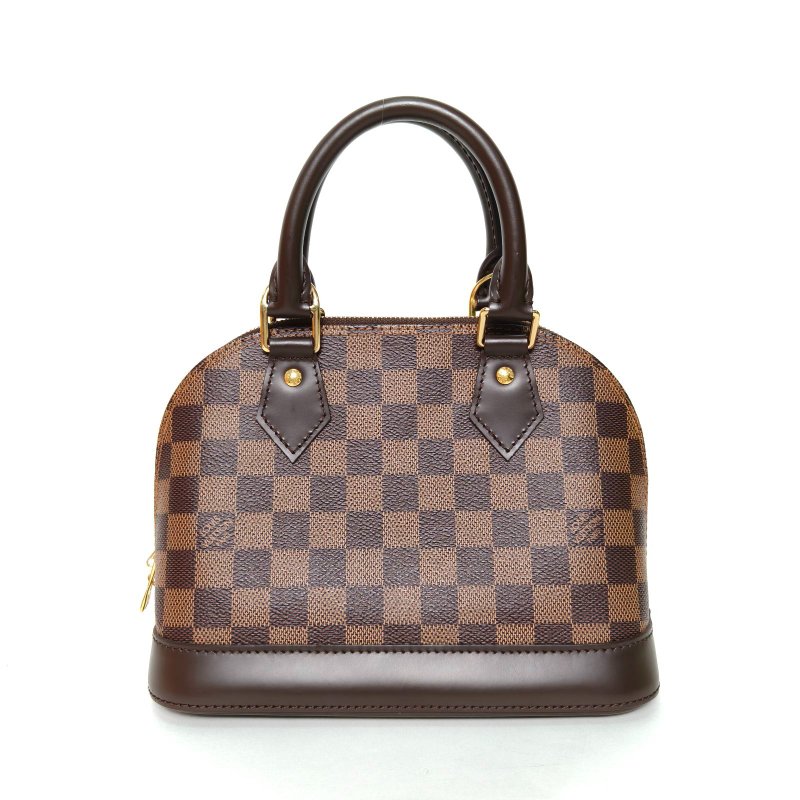 LOUIS VUITTON ALMA貝殼包BB23.5棕色棋盤格PVC2019肩背包-2
