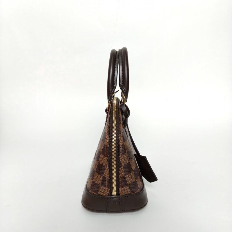 LOUIS VUITTON ALMA貝殼包BB23.5棕色棋盤格PVC2019肩背包-3