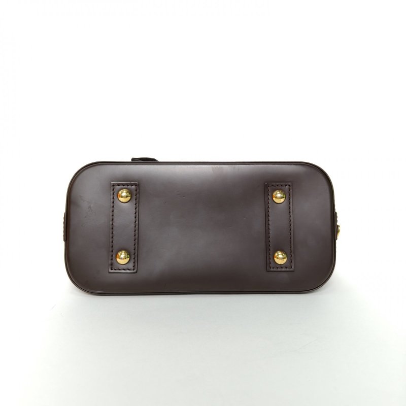 LOUIS VUITTON ALMA貝殼包BB23.5棕色棋盤格PVC2019肩背包-4