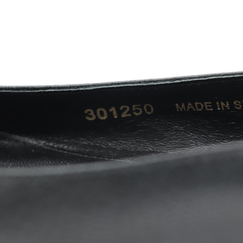 Alexander McQueen 麥昆 經典 黑色 皮革 金色水晶骷髏裝飾 平底鞋-7