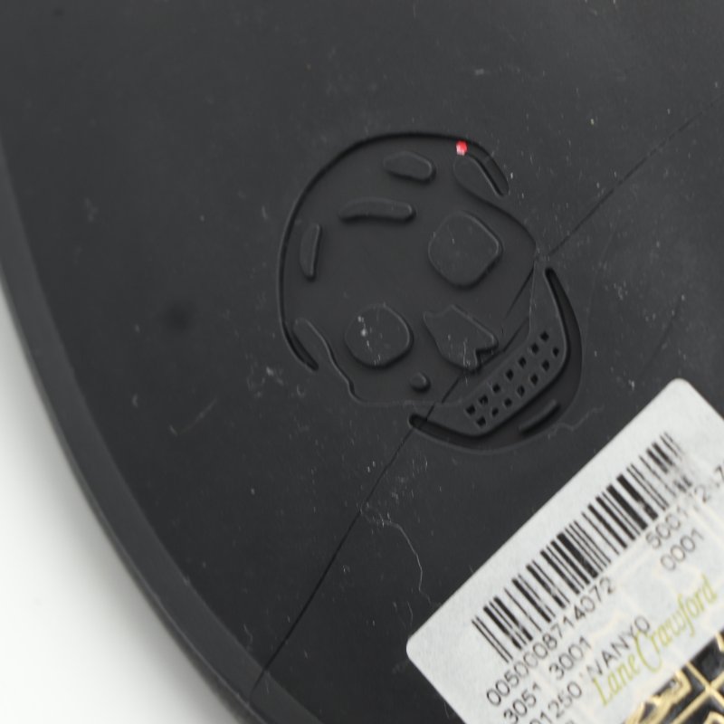 Alexander McQueen 麥昆 經典 黑色 皮革 金色水晶骷髏裝飾 平底鞋-9