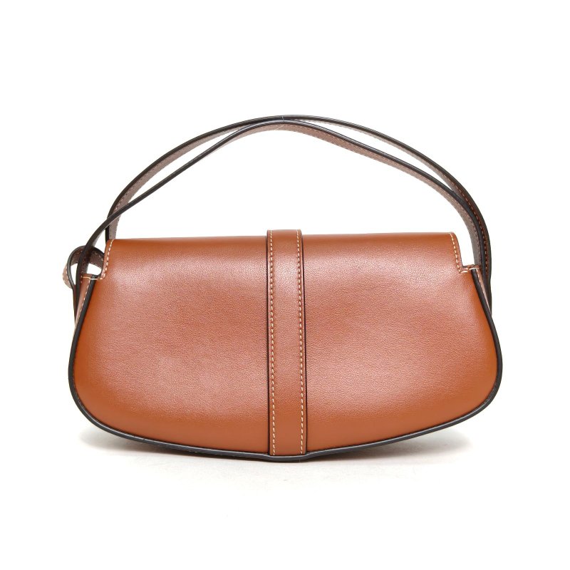 CELINE TABOU鎖頭法棍包金棕色光面牛皮肩背包-2