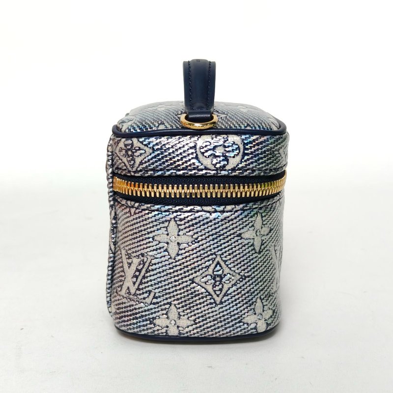LOUIS VUITTON Vanity化妝包Micro11幻彩色PVC金扣老花晶片23七夕肩背包-1
