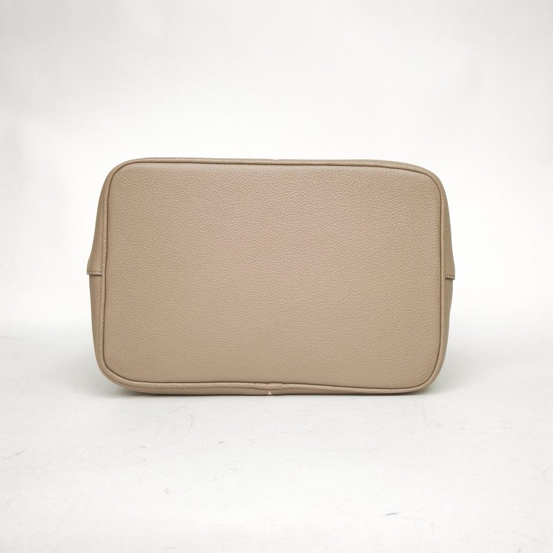 LOUIS VUITTON NÉONOÉ水桶包中號26灰色牛皮金扣晶片老花壓紋肩背包-4