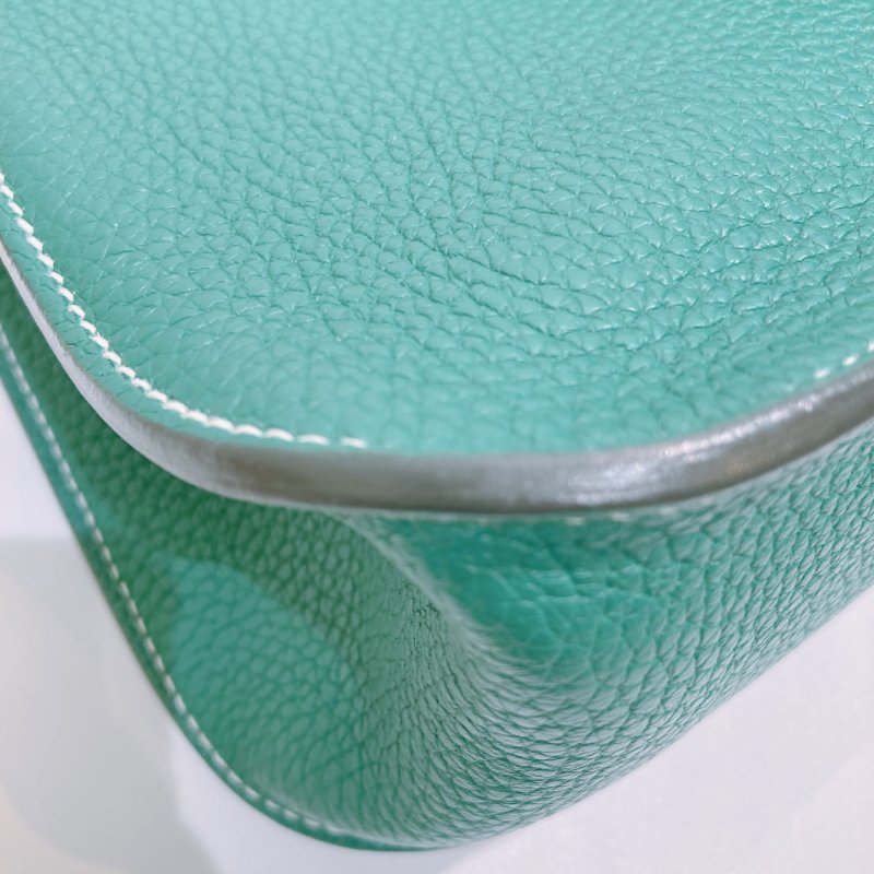 TW4591 Hermes Halzan 31愛馬仕 單肩背包 TC Skin 1K Bambou x PHW-5