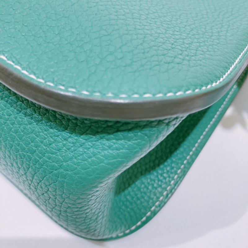 TW4591 Hermes Halzan 31愛馬仕 單肩背包 TC Skin 1K Bambou x PHW-8