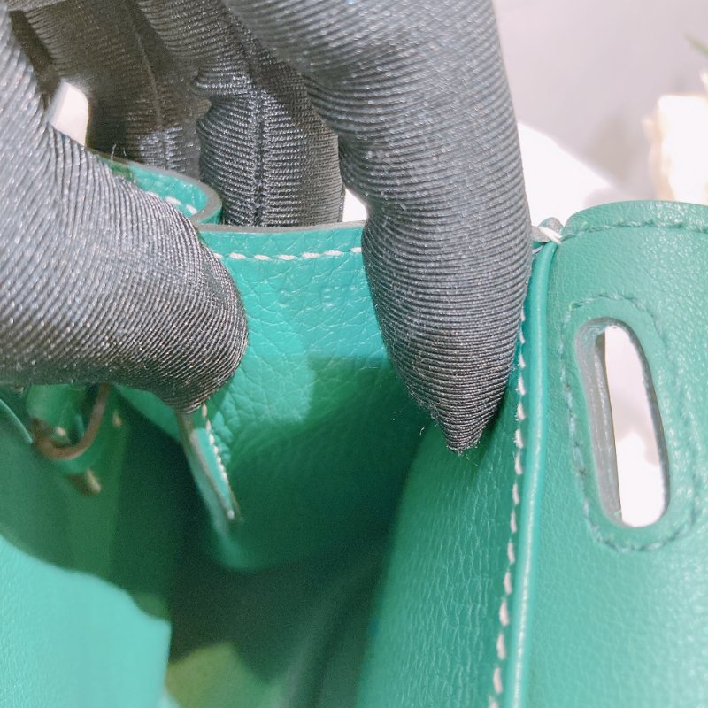 TW4591 Hermes Halzan 31愛馬仕 單肩背包 TC Skin 1K Bambou x PHW-17